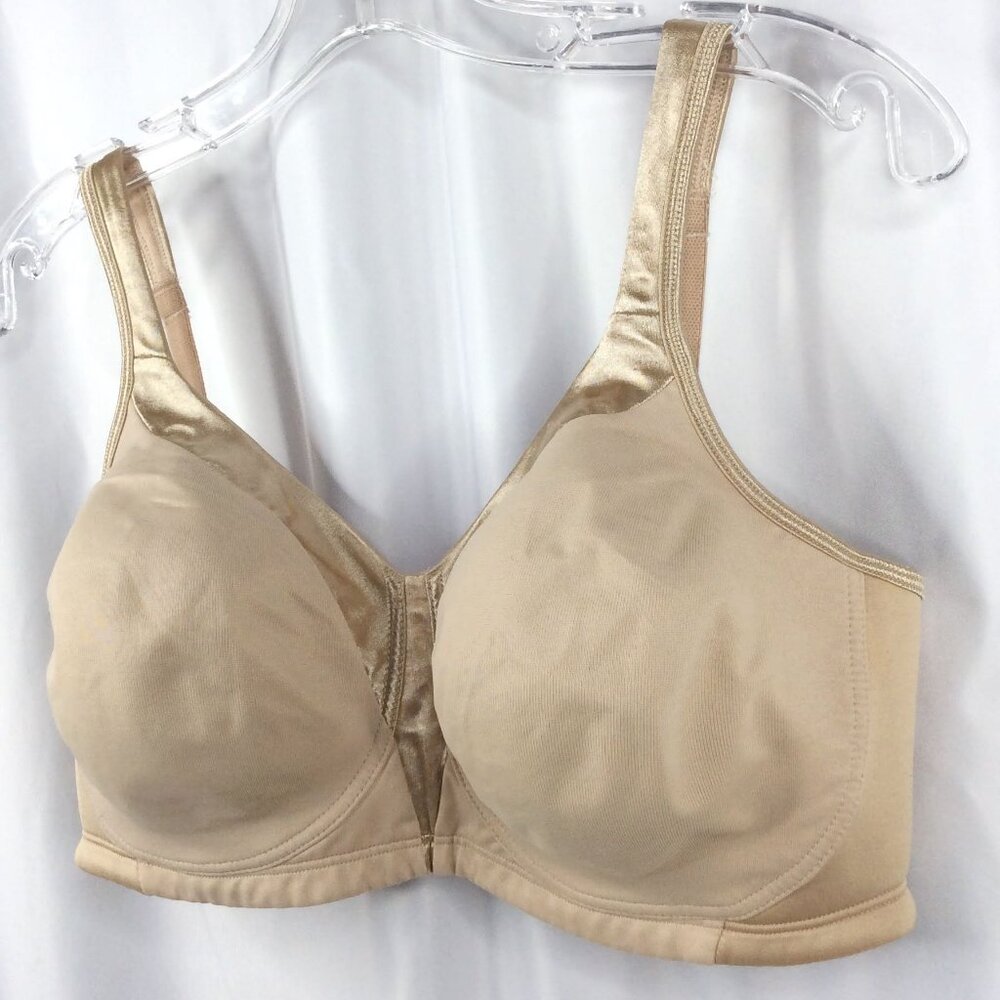 Playtex 18 Hour Silky Soft Smoothing Wireless Full Coverage Bra 40DD Beige 4803 - Picture 7 of 11